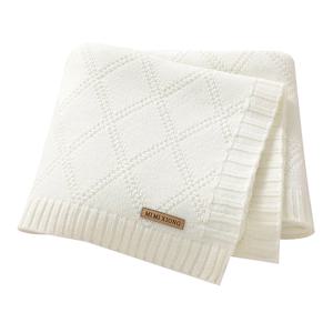 신생아 아기 속싸개 담요 유모차용 90*70cm 니트 유아 남아 여아 단색 속싸개 담요 유아용 이불