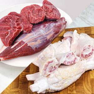 [바라던] 소힘줄 알스지800g+냉장 초이스 아롱사태800g 세트 수육용/전골용/사골용  1.6kg