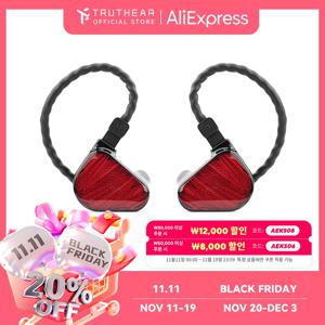 Truthear x Crinacle 제로 레드 이어폰, 듀얼 다이내믹 드라이버, 인이어 헤드폰, 0.78 2 핀 케이블