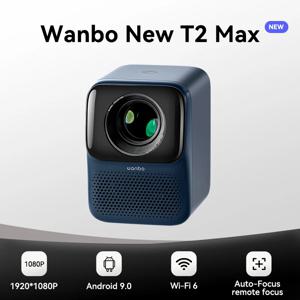 WANBO 새로운 T2 Max 프로젝터 1080p 풀 HD 안드로이드 9.0 미니 Wifi 자동 초점 450Ansi 휴대용 프로젝터 HIFI 사운드 홈 야외