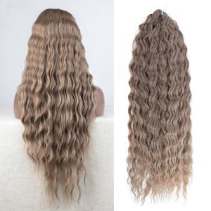 아리엘 컬 헤어 워터 웨이브 트위스트 크로셰 헤어 합성 브레이드 헤어 옹브레 블론드 핑크 24인치 딥 웨이브 브레이드 헤어 익스텐션