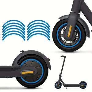 전기 스쿠터 반사 스티커 1 세트 Ninebot Max G30 전기 스쿠터 용 방수 반사 휠 스티커