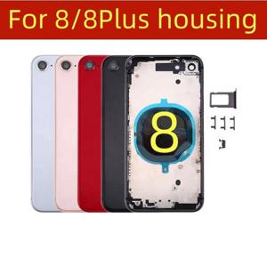 iPhone 8/8 Plus용 후면 하우징 커버 배터리 커버 후면 도어(섀시 프레임 + SIM 트레이 + 측면 키 부품 포함)