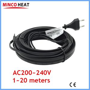 MINCO HEAT EU 플러그 자체 조절 난방 케이블, 수도관용 동결 방지 보호, 애완 동물 난방 시스템, AC200 ~ 240V