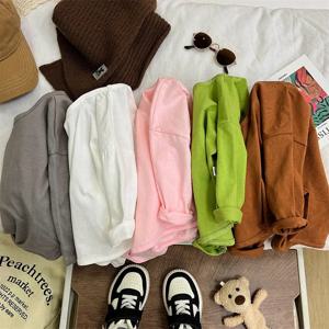 아기 소년 기본 티 긴팔 티셔츠, 순면, 아기 소녀 상의, 어린이 티셔츠, 코튼 용수철 티셔츠, 아기 소년 의류 티