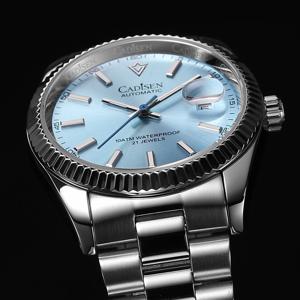 CADISEN 남성용 기계식 자동 시계, C3 야광 AR 사파이어, MIYOTA 8215, 100M 방수 선물, 최고 브랜드 럭셔리, 신제품