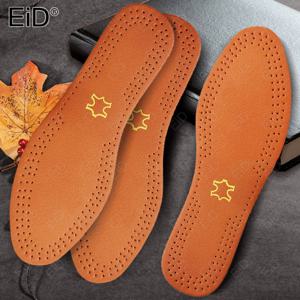 EiD 품질 가죽 안창 남성용 통기성 비즈니스 신발 울트라 데오도란트 신발 깔창 패드 삽입물 땀 흡수 내부 밑창