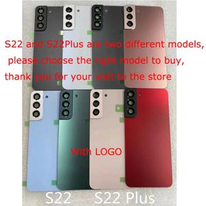 삼성 S22 5G SM-S901B 후면 배터리 커버 후면 도어 하우징 케이스 교체 갤럭시 S22 + S22Plus SM-S906B 및 카메라 렌즈