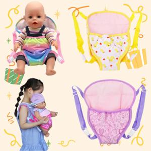 43cm 인형 용 인형 배낭 미니 운반 가방 아기 태어난 양복 적합한 18 인치 인형 소녀의 생일 선물 인형 가방