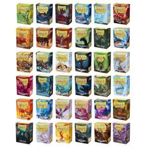 100 개/상자 66*91mm 여러 가지 빛깔의 드래곤 쉴드 매트 카드 슬리브 커버 카드 PTCG/스타 카드/MGT 용 수호자