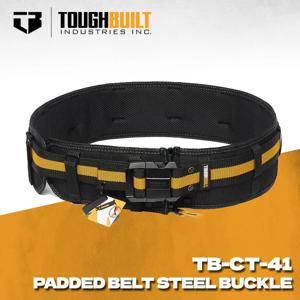 TOUGHBUILT TB-CT-41 패딩 벨트(헤비 듀티 클립 버클 및 등받이 지지대 포함) 건설 작업 벨트 Toughbuilt Tools