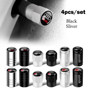 4개 자동차 휠 타이어 밸브 캡 타이어 림 스템 커버 에어더스트 (아우디 8P B9 8V A5 A6 C7 RS RS3 RS4 RS5 RS6 RS7 A7 Q3 Q5 Q7 S3 S6 용)