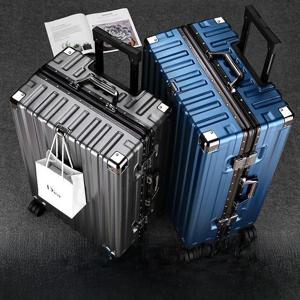 2024년형 고급 알루미늄 프레임 여행 가방, 두꺼운 여행용 캐리어 (남녀 학생용), 대용량 비밀번호 잠금 장치