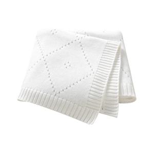 신생아용 아기 담요 남아 여아용 90*70cm 면 니트 유모차 침구 포대기 담요 체크무늬 유아용 덮개 매트