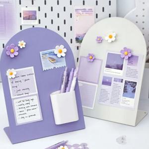 창의적인 대용량 데스크탑 메시지 보드 수직 곡선형 수납 보드 노트 보드 사무실 가정용 데스크탑 장식품