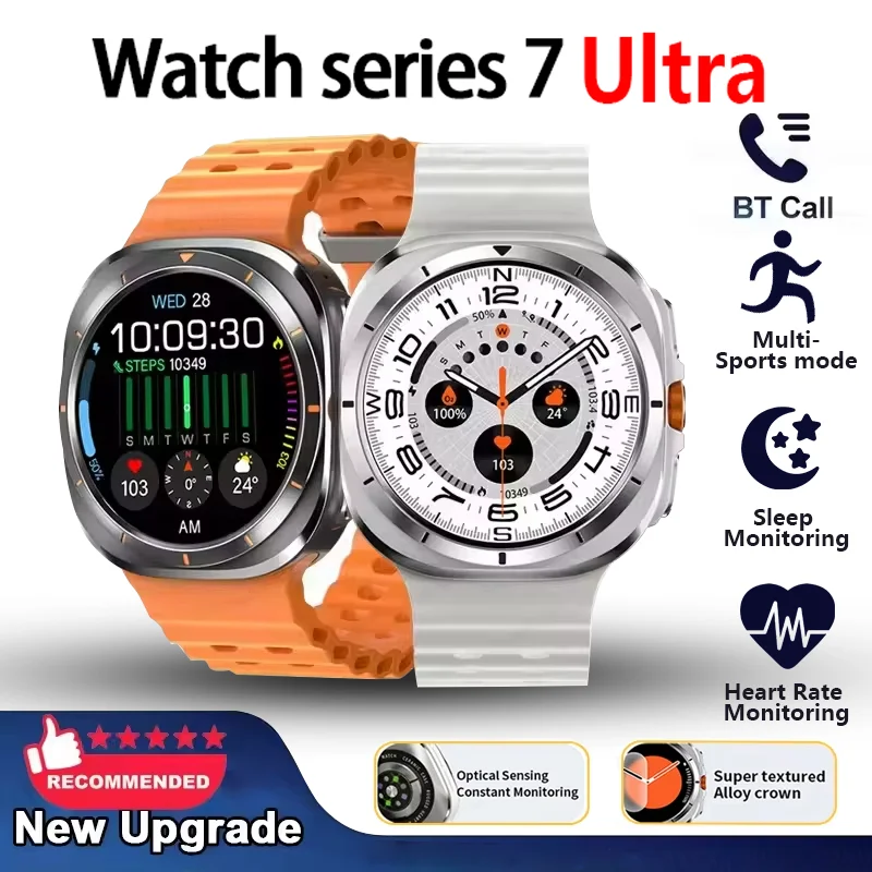 G.L 웨어 2025 신형 스마트워치 남성용 심박수 모니터링 블루투스 통화 피트니스 추적 만보계 남성 스마트워치