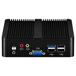 팬리스 미니 PC 인텔 셀러론 J1900 쿼드 코어 윈도우 리눅스 4x USB 2x COM RS232 HDMI VGA 와이파이 임베디드 산업용 컴퓨터