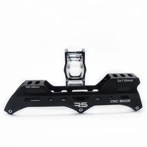 R5 인라인 스피드 스케이트 섀시 3X100 3X110mm 불균형 속도 레이스 유연한 스케이트 베이스 3 바퀴 110mm 볼트 스페이서가 있는 1쌍