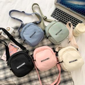 캐주얼 지퍼 휴대폰 파우치, 단색 캔버스 미니 핸드백 숄더백, 크로스바디 백, 여성 및 남성용 여행 메신저 백, 패션