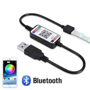 스마트 5V USB 블루투스 컨트롤러 4핀 5050 2835 RGB LED 스트립 빛 4 핀 커넥터 전화 APP 제어 테이프 TV 백라이트 장식