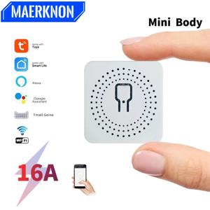 16A 미니 Wifi 스마트 스위치 DIY 스마트 홈 라이프 라이트 스위치 양방향 제어 원격 타이머는 Alexa Google Home Alice와 함께 작동합니다.