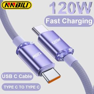 NNBILI NEW 120W USBA-타입 C-USBC 케이블 (아이폰 15, 16, 17 시리즈 PD 고속 충전 USB C 데이터 케이블, 샤오미, 오포, 삼성 호환)
