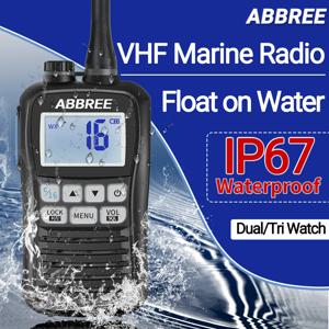 ABBREE AR-25M 해양 라디오 트랜시버, IP67 플로팅 방수 핸드헬드 VHF 워키토키, 아마추어 NOAA, 물고기용 양방향 라디오