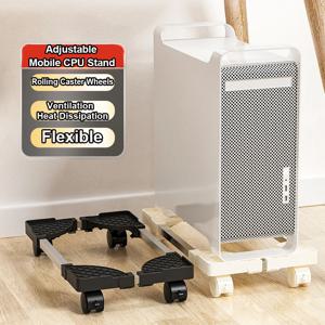 컴퓨터 타워 스탠드 높이 조절 가능 이동식 CPU 스탠드 CPU 홀더 PC 타워 스탠드 회전 바퀴 포함 PC 플로어 라이저 스탠드
