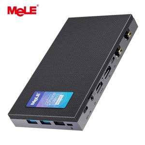 MeLE QuieterDL 팬리스 미니 PC 2.5Gb 듀얼 LAN N100 마이크로 PC USB-C HDMI2.0+DP1.4 트리플 디스플레이 데스크탑 컴퓨터