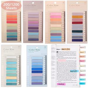 200/1200매 쓰기 가능한 스티키 탭 책 탭 페이지 마커 반투명 스티키 노트 탭 포스트잇 스티키 탭 주석 탭 인덱스