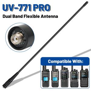 UV-771 PRO 안테나 듀얼 밴드 SMA-암형 (콴셩 UV-K5, UV-K6, TK11, 이라디오 UV-98 PLUS, 빈톨크 BT8200, RT-950PRO 무전기용)