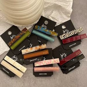 2 개/대 아세테이트 헤어 클립 글꼴 기하학 머리핀 뱅 사이드 핀 달콤한 귀여운 간단한 여성 헤어 액세서리