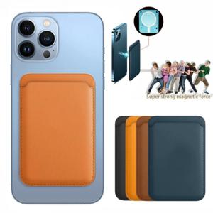 마그네틱 카드 홀더 케이스 아이폰 16 15 13 14 12 카드 슬리브 아이폰 가죽 Magsafing 자석 뒷면 스티커 케이스 카드 포켓 커버