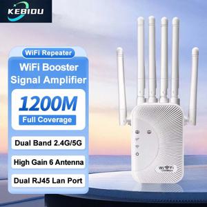 1200Mbps WiFi 리피터 듀얼 밴드 2.4G 5Gr 증폭기 홈 오피스 네트워크 범위 확장기 WiFi 신호 부스터 무선 Wi-Fi 라우터