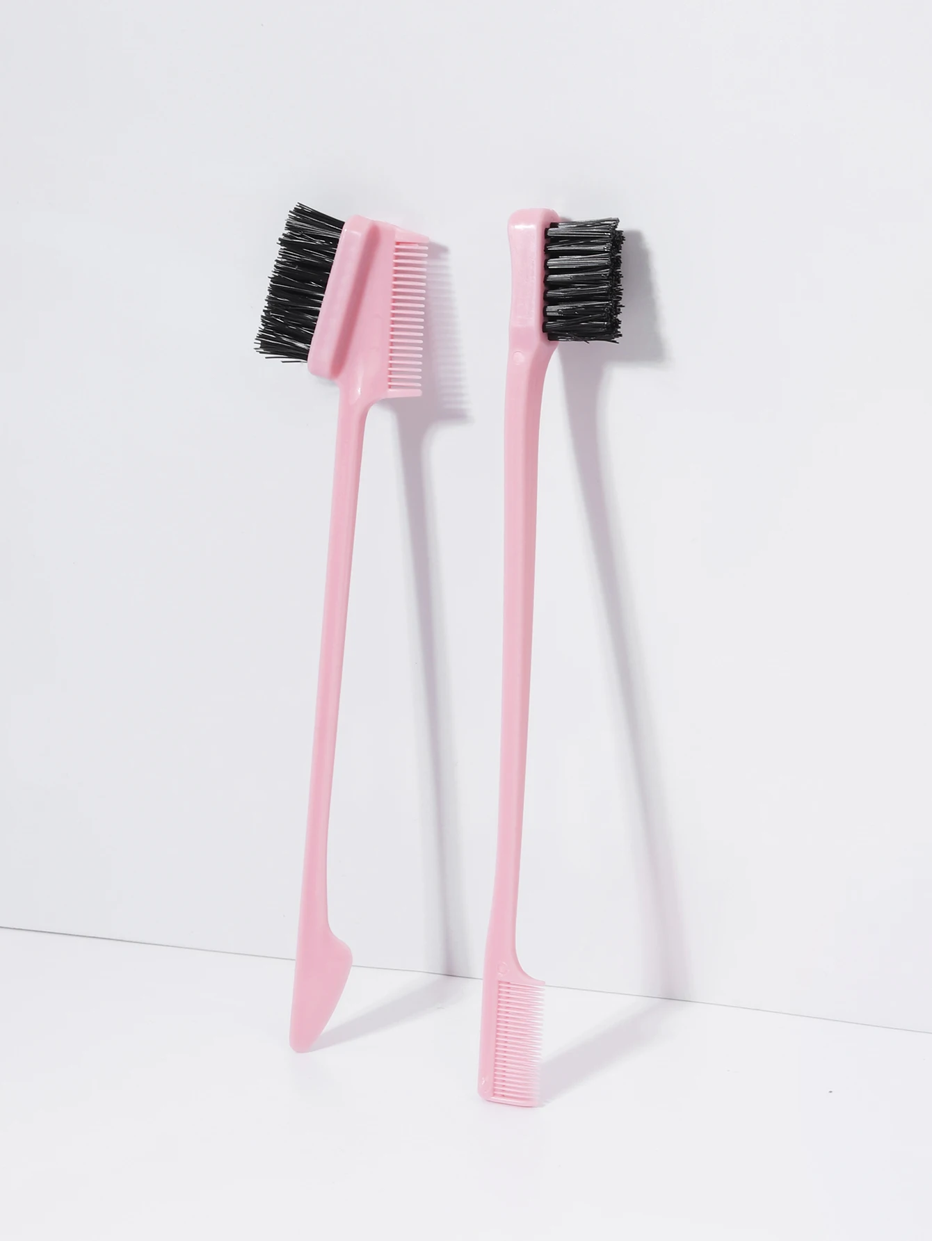 여성용 엣지 컨트롤 브러시, 헤어 엣지 및 눈썹 스타일링에 적합, 실제 헤어 가발에 특제, 2 개