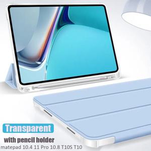 화웨이 메이트패드 11.5S SE11 T10S T10 SE 10.4 메이트패드 11 Pro 11 10.4 Pro 10.8 V6 V7용 태블릿 가죽 커버 (펜슬 홀더 포함)