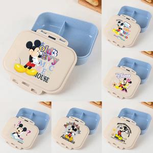 디즈니 만화 미키 마우스 도시락 상자 애니메이션 식품 저장 용기 어린이 학교 피크닉 도시락 상자 사무실 저녁 식사 케이스 아이 선물