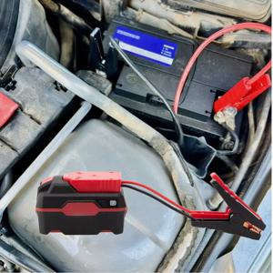 리들 파크사이드 X20V TEAM 배터리용 휴대용 점프 스타터 케이블 어댑터(자동차 점프 스타팅용 점퍼 클립 포함)(배터리 없음)