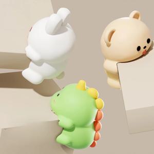2개/세트 아기 안전 테이블 모서리 보호대 PVC 소프트 충돌 방지 각도 보호대 만화 토끼 공룡 곰 안전 모서리 가드 어린이용