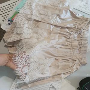 Y2K 코케트 라운지 슬립 파자마 반바지 프렌치 니커스 여성용 새틴 실크 반바지 빈티지 레이스 트림 미니 마이크로 반바지