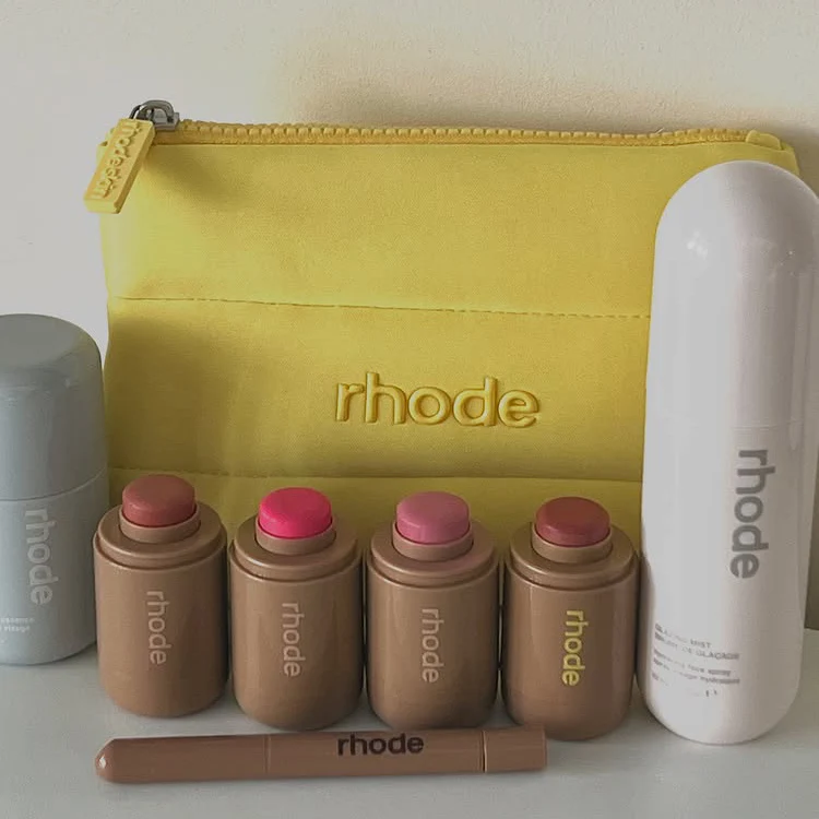 럭셔리 브랜드 포켓 블러쉬 크림 루즈 파우더 블러셔 고급 화장품 버블 백 보관 베개 지퍼 백 립글로스 메이크업 여행용