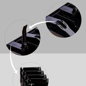 편의점 및 레스토랑 캐시 드로어용 5칸 캐시어 서랍 트레이 인서트 블랙 캐시 박스 오거나이저