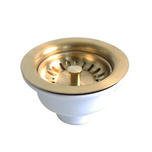 Talea 114MM 싱크 접시 드레이너 스트레이너 배수 키트 단일 그릇 주방 싱크 배수 폐기물 키트 닦았 골드 SUS304 필터