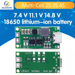 다중 셀 2S 3S 4S Type-C ~ 8.4V 12.6V 16.8V 스텝업 부스트 LiPo 폴리머 리튬 이온 충전기 7.4V 11.1V 14.8V 18650 리튬 배터리