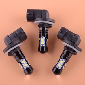 3Pcs 9V-30V LED 전조등 전구 Polaris Sportsman 550 570 600 700 800 850 1000 ACE 매그넘 Hawkeye RZR 레인저 50W 6000K