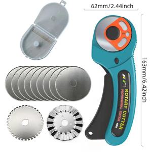 FT145 로터리 커터 R45mm 패치 워크 롤러 천 가죽 종이 티켓 소프트 시트 용 쉬운 찢어짐 절단 도구