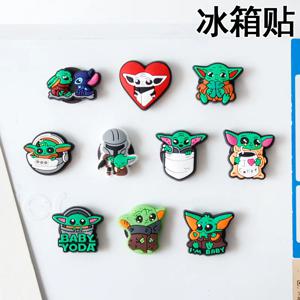 귀여운 요다 드로잉 보드 실리콘 장식 미니 냉장고 홈 장식 스티커 자석, 냉장고 기념품 화이트 보드 자석