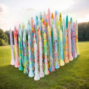 휴대용 우드 골프 티, 골프 압정, 보다 안정적인 골프 공 못 티, 스포츠 코트용 다채로운 골프 훈련 공 티, 50 개