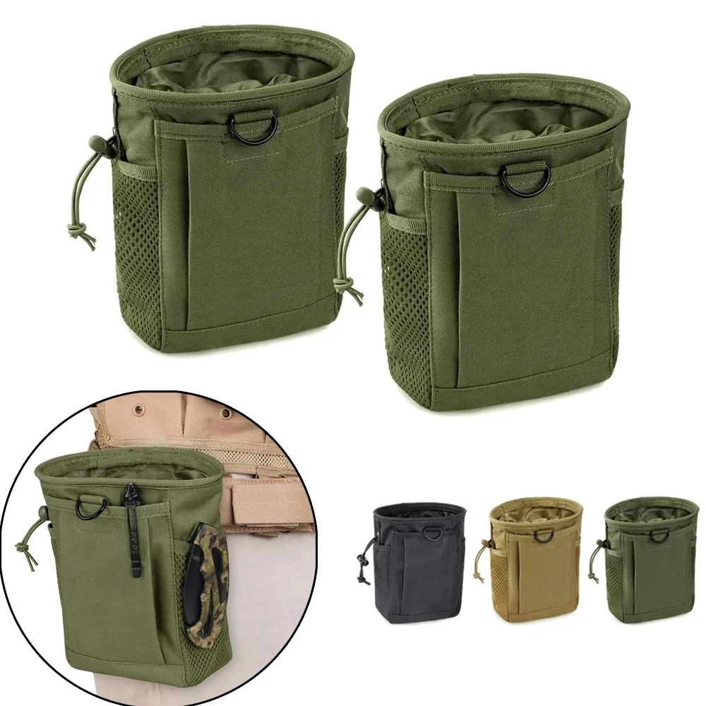 전술 Molle Drawstring 잡지 덤프 주머니 조정 가능한 군사 유틸리티 벨트 허리 팩 엉덩이 홀스터 가방 야외 보관 가방
