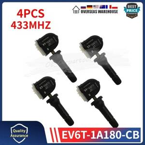 EV6T-1A180-CB EV6T1A150CB 4PCS 타이어 압력 모니터링 센서 TPMS 433MHz Ford C-Max Mondeo Kuga Grand Focus Fiesta Ranger